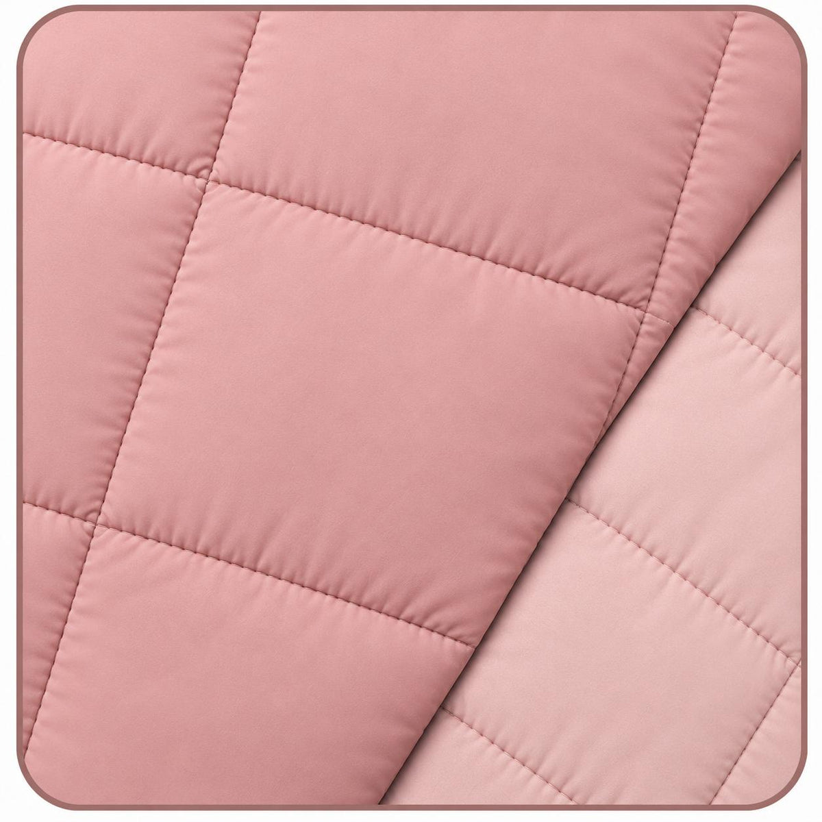 Trapunta Double Face Microfibra Reversibile Matrimoniale Rosa Cipria / Rosa 250 x 250 cm