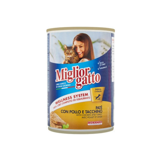 Miglior Gatto Scatolette gatto patè con pollo e tacchino 405 g