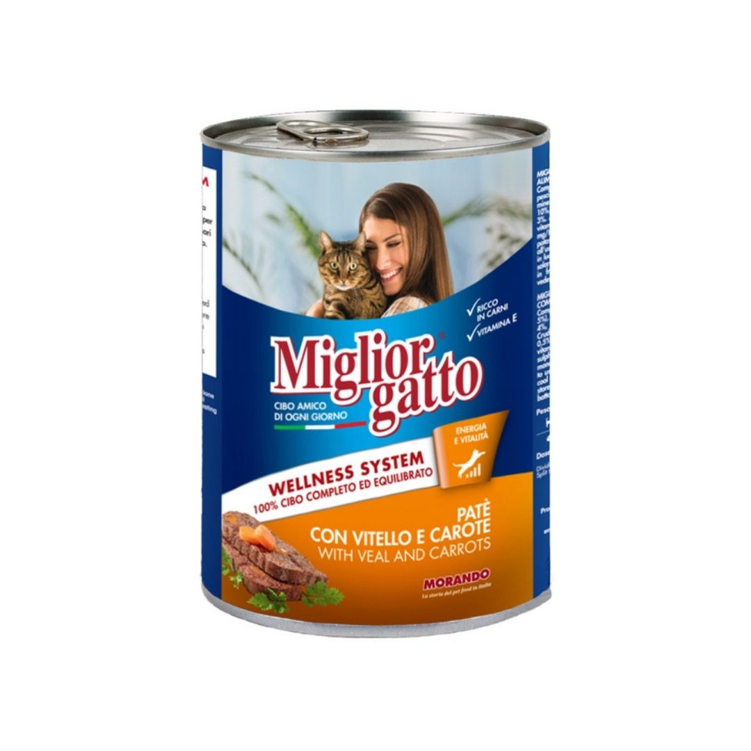 Miglior Gatto Scatolette gatto patè con vitello e carote 405 g