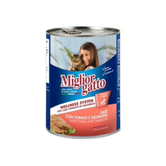 Miglior Gatto Scatolette gatto patè con tonno e salmone 405 g