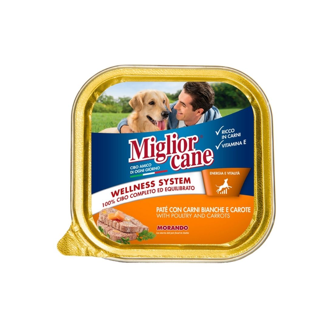 Miglior Cane Patè con carni bianche e carote vaschetta 150 g