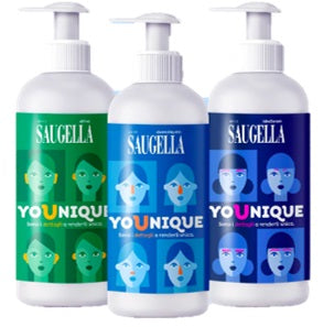 Saugella Younique Bundle 3 Flaconi da 200 ml Dermoliquido - Attiva - Idraserum