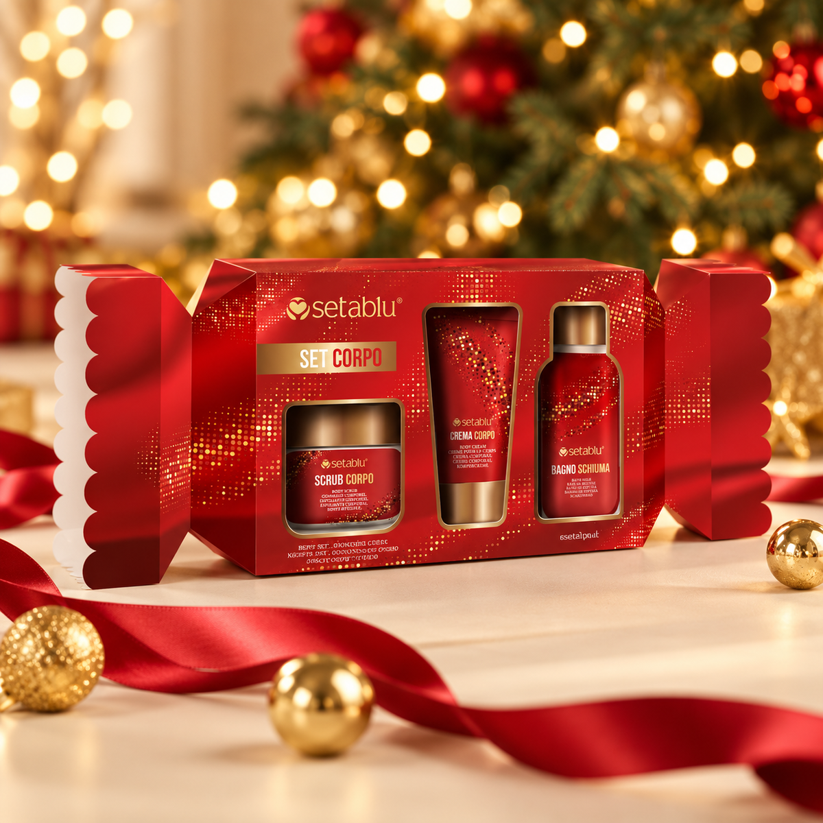 Set Corpo Scrub 100 ml + Crema Corpo + 50 ml + Bagno Schiuma 100 ml  Idea Regalo
