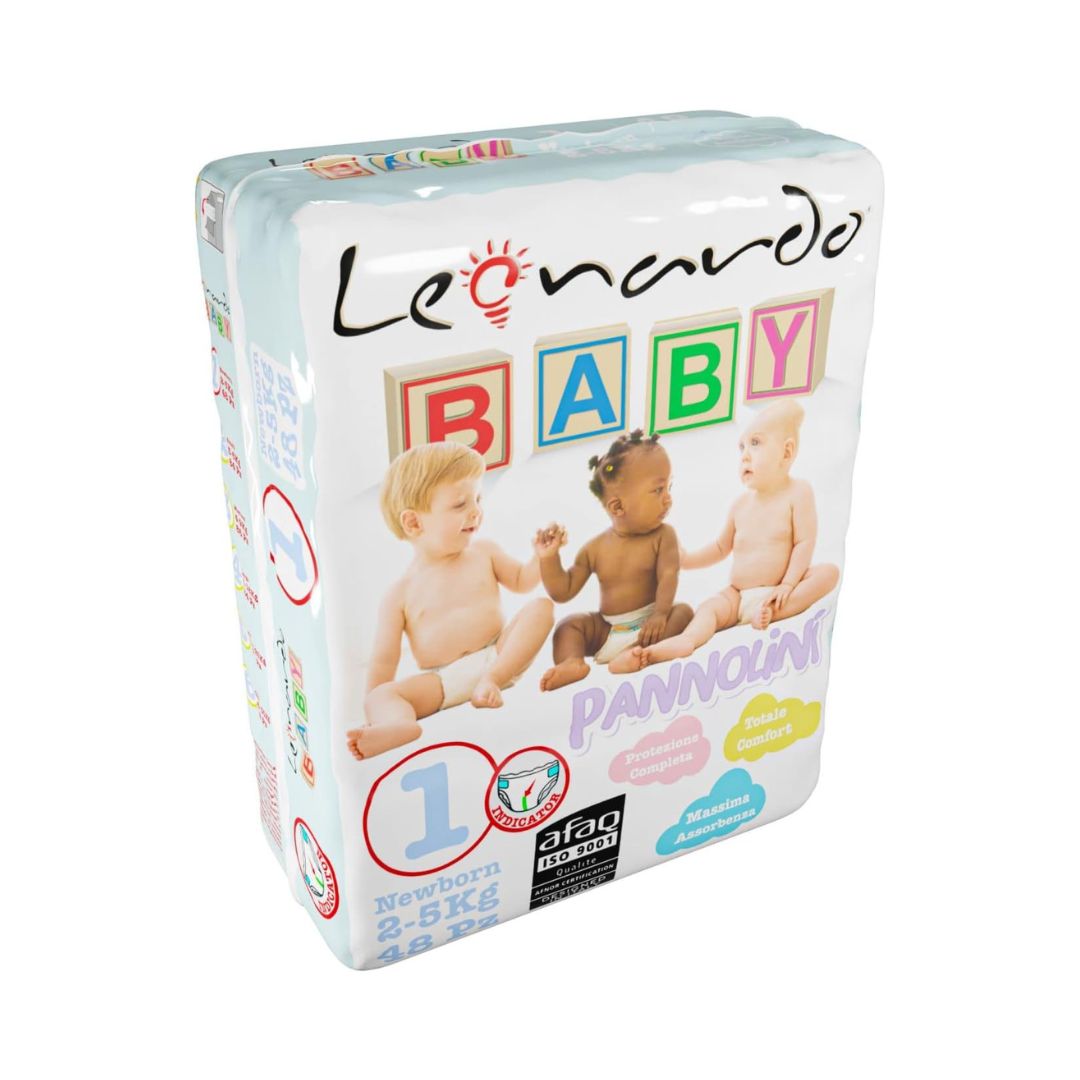 Leonardo Baby - Pannolini Taglia 1 ( 2/5 kg ) 48 pz