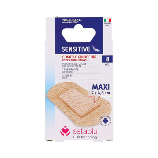 Setablu cerotti sensitive gomiti e ginocchia 7x4,8 cm 8 pezzi