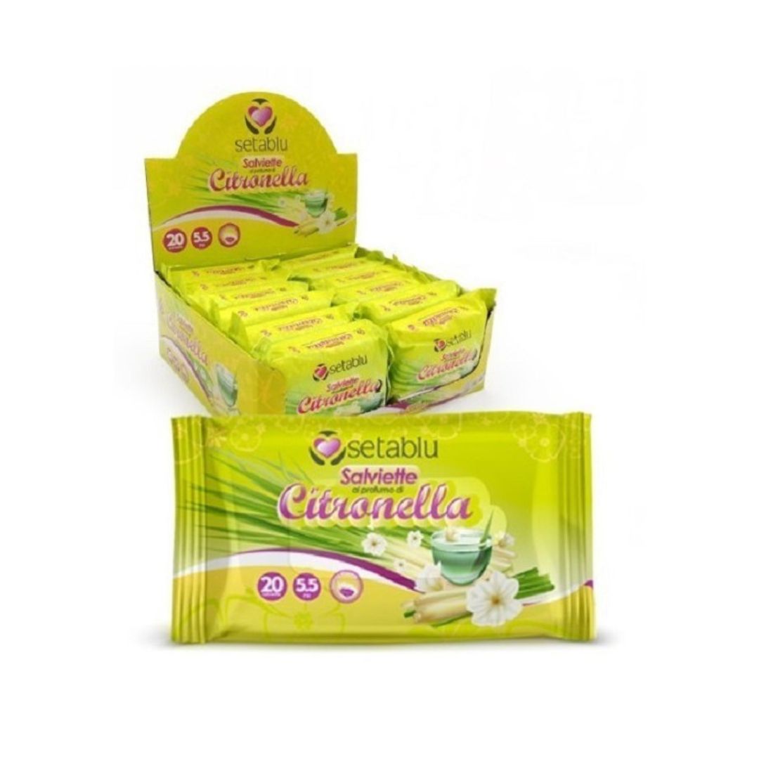 Setablu salviette alla citronella 20 pz