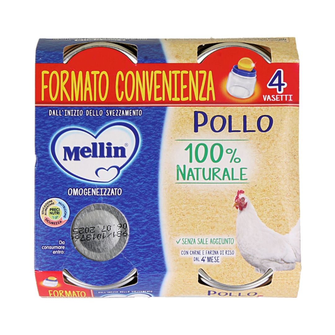 Mellin Omogeneizzato Pollo 100% Naturale 4x80g