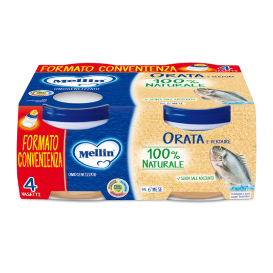 Mellin Omogeneizzato Orata 100% Naturale 4x80g