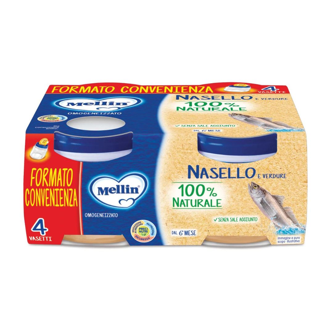 Mellin Omogeneizzato Nasello 100% Naturale 4x80g