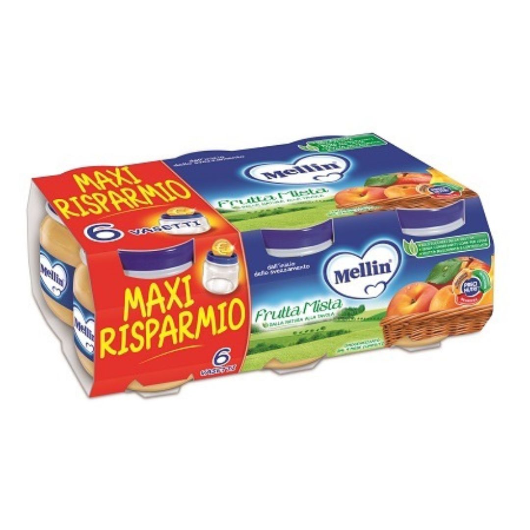 Mellin Omogeneizzato Frutta Mista 100% Naturale 6x100g