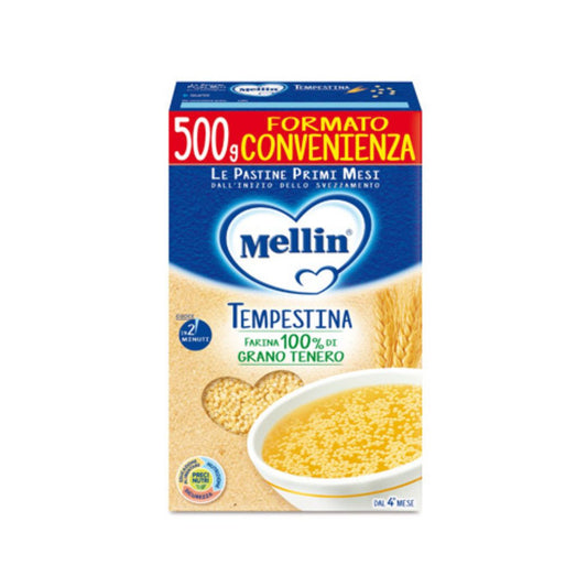 Mellin Pastina Primi Mesi 100% Naturale Tempestina 500g