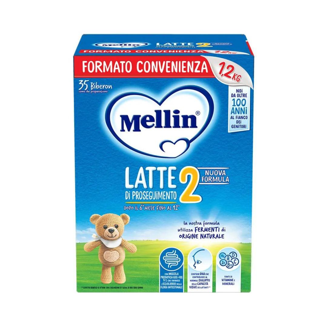 Mellin Nuova Formula Latte di Proseguimento 2 confezione 1,2 kg