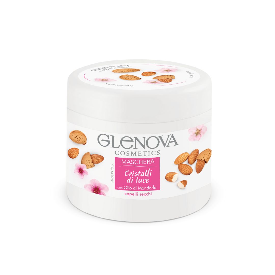 Glenova Maschera Capelli Rigenerante Cristalli di Luce Olio di Mandorle 500ml