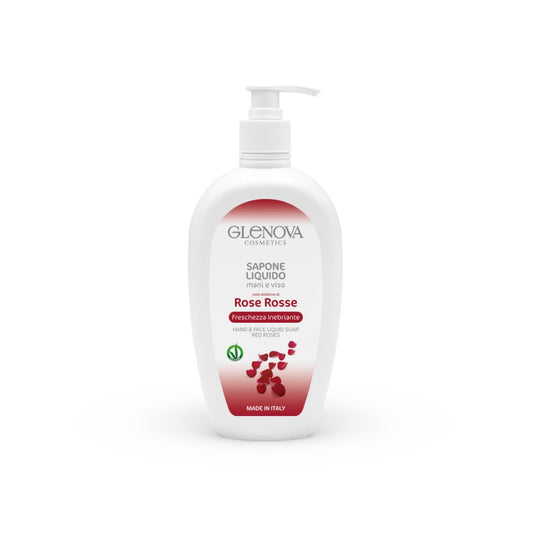 Glenova Sapone Liquido Mani e Viso Rose Rosse 500ml