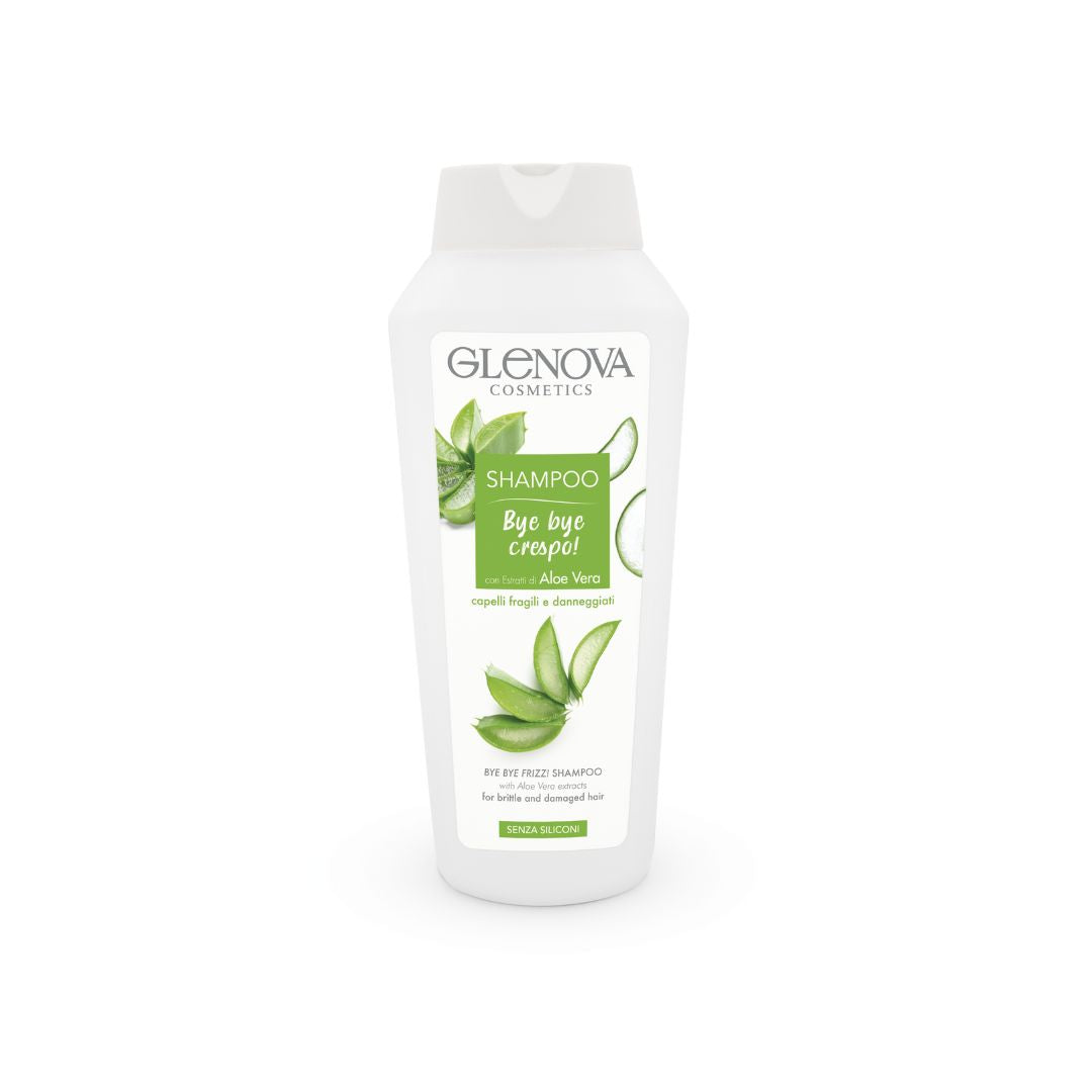 Glenova Shampoo Bye Bye Crespo con Aleo Vera per Capelli Fragili 300ml