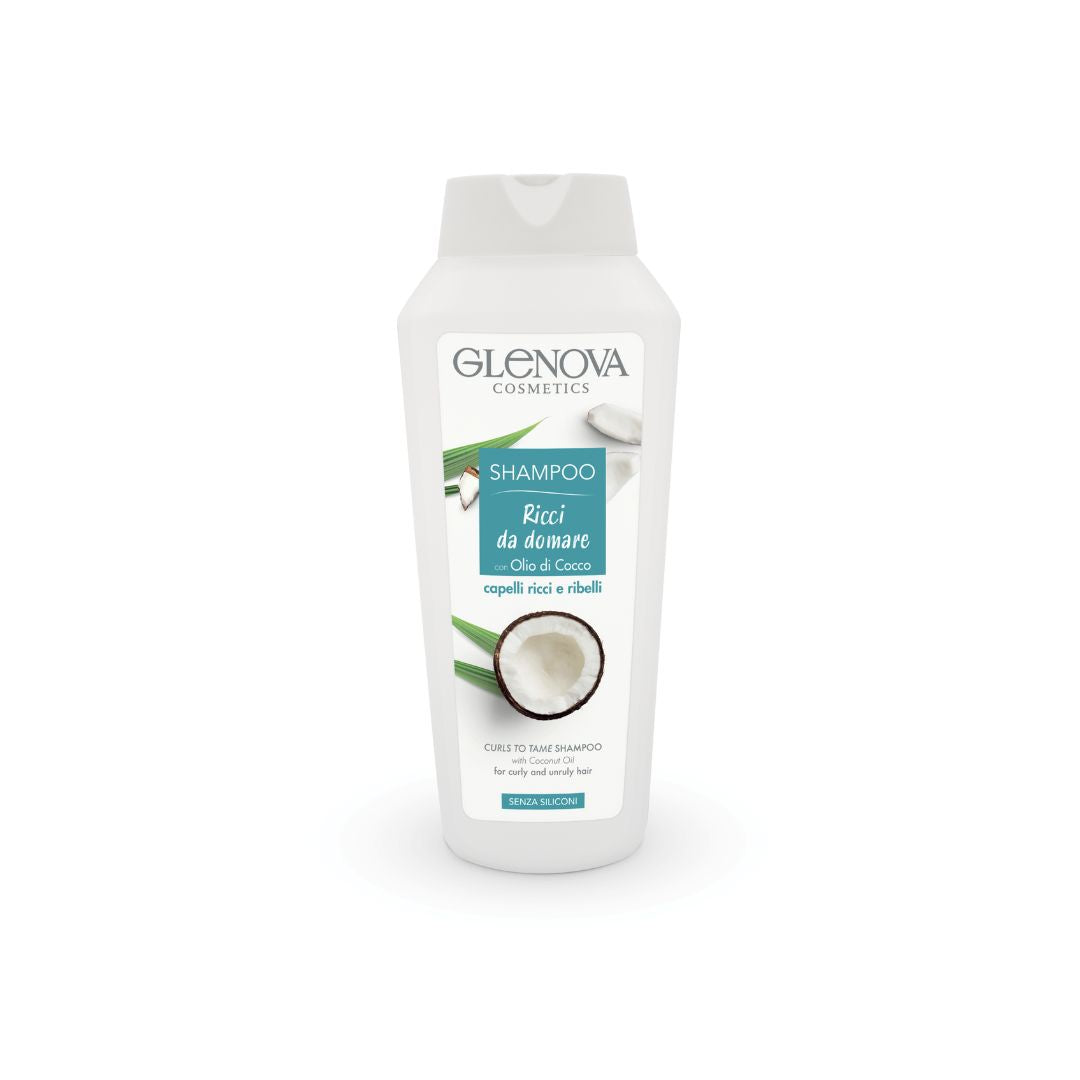 Glenova Shampoo Ricci da Domare con Olio di Cocco per Capelli Ricci 300ml