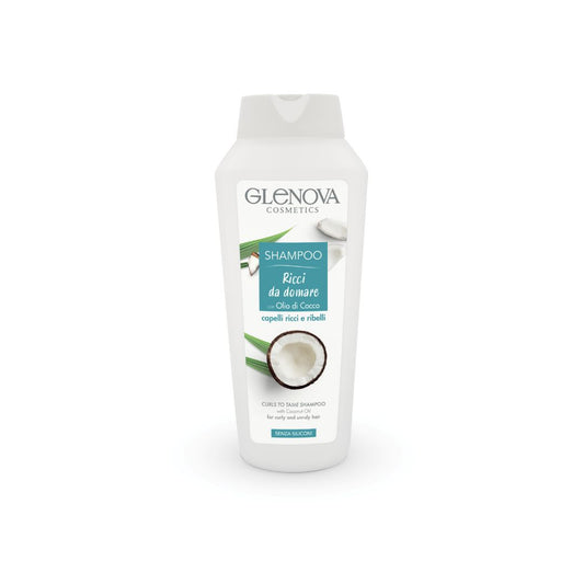 Glenova Shampoo Ricci da Domare con Olio di Cocco per Capelli Ricci 300ml