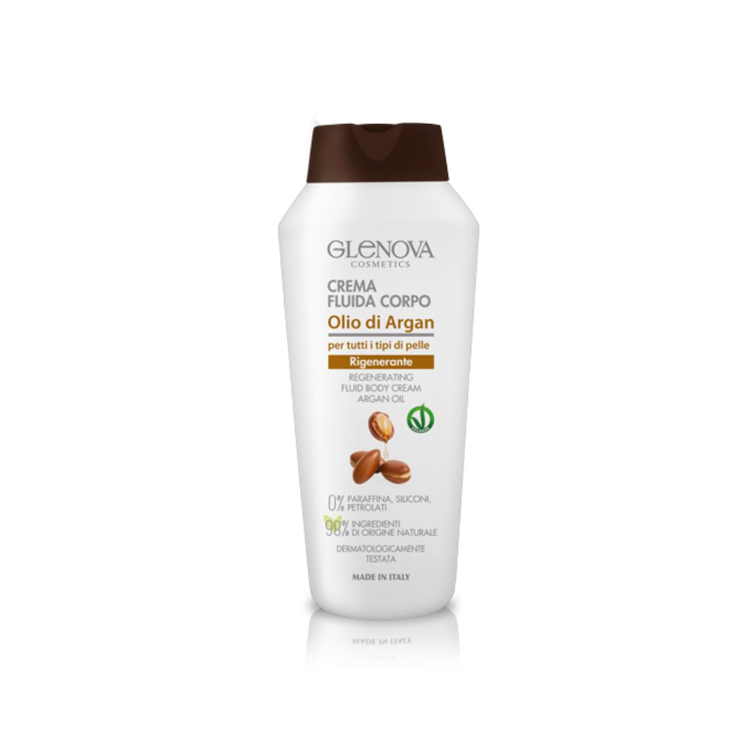 Glenova Crema Fluida Corpo con Olio di Argan per Tutti i Tipi di Pelle 300ml