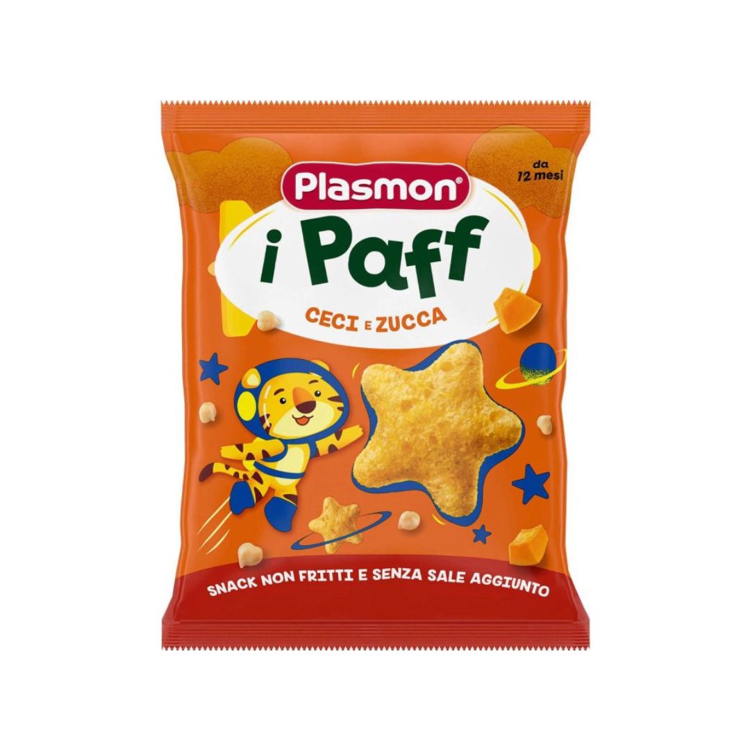 Plasmon i Paff Snack Stelline non Fritte con Ceci e Zucca 15g