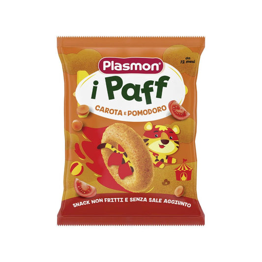 Plasmon i Paff Snack Anellini non Fritti con Carota e Pomodoro 15g