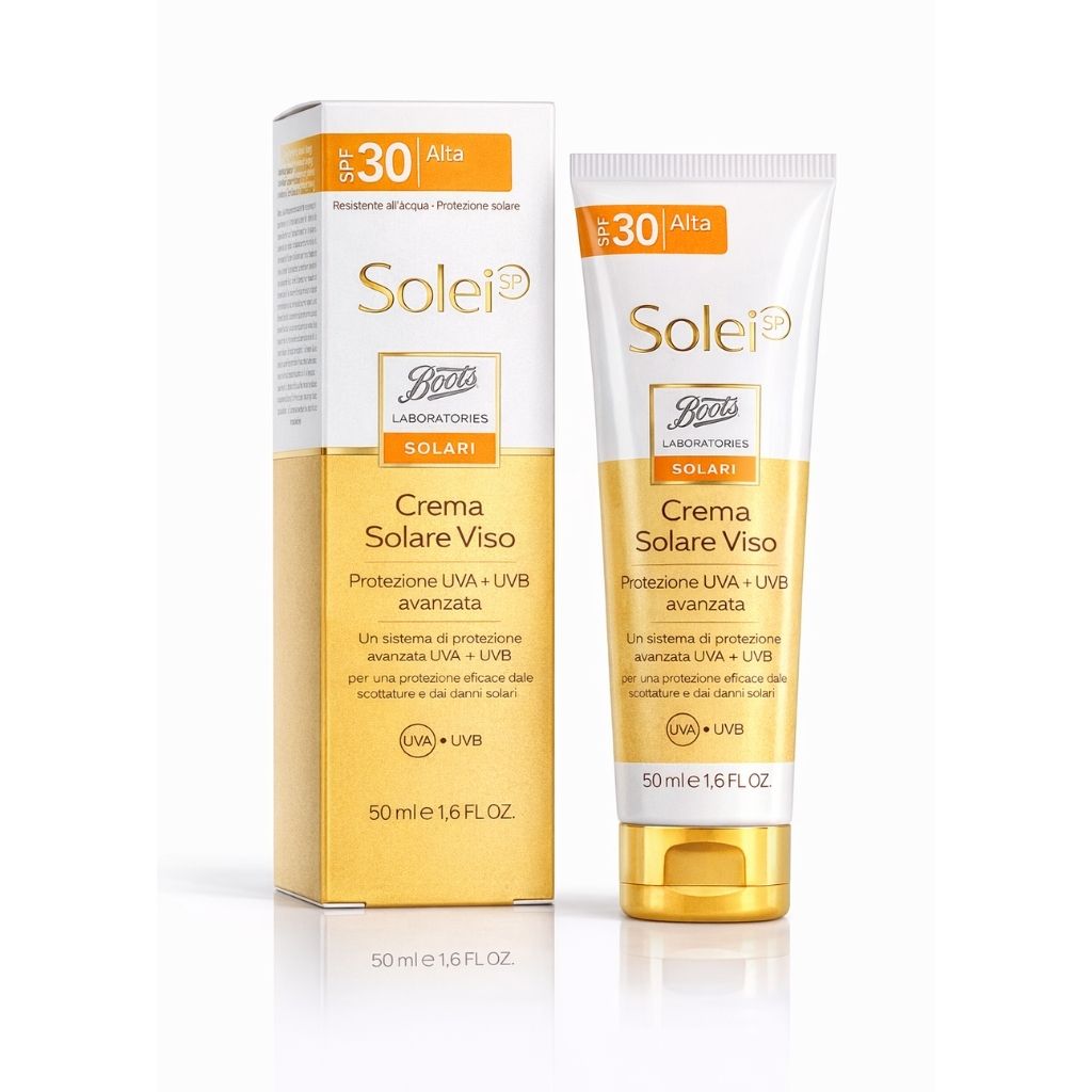 Boots Solei Crema Solari Viso SPF 30 Alta 50 ml