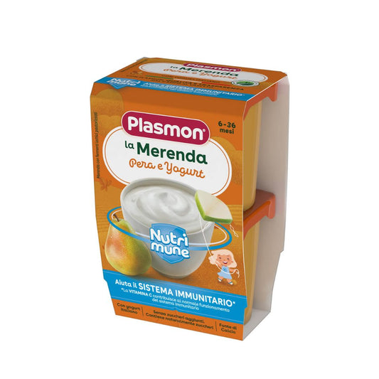 Plasmon La Merenda Pera e Yogurt in Vasetti 2x120g