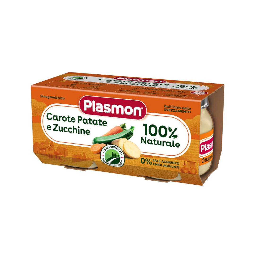 Plasmon Omogeneizzato Carote, Patate e Zucchine 2x80g