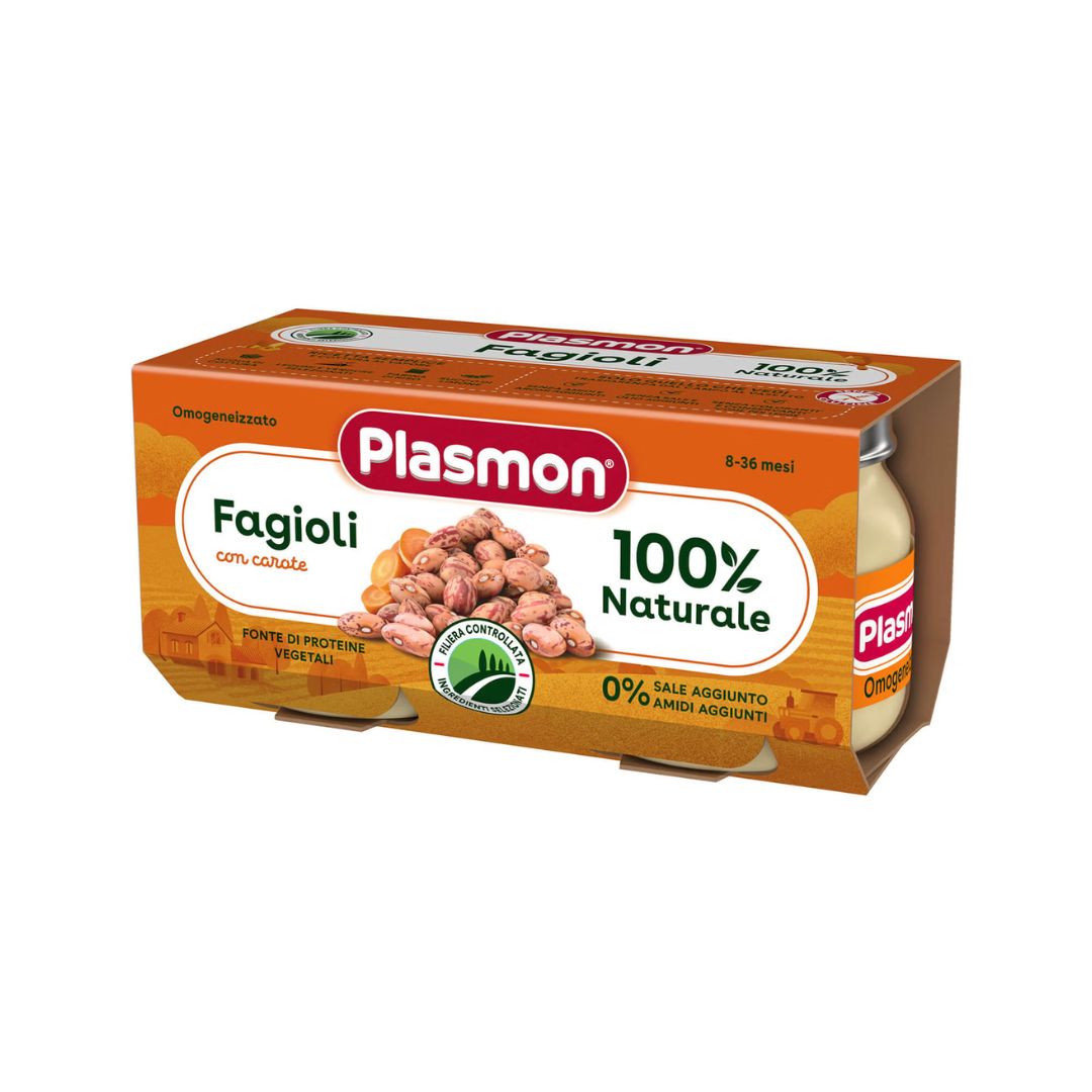 Plasmon Omogeneizzato di Fagioli con Carote 2x80g