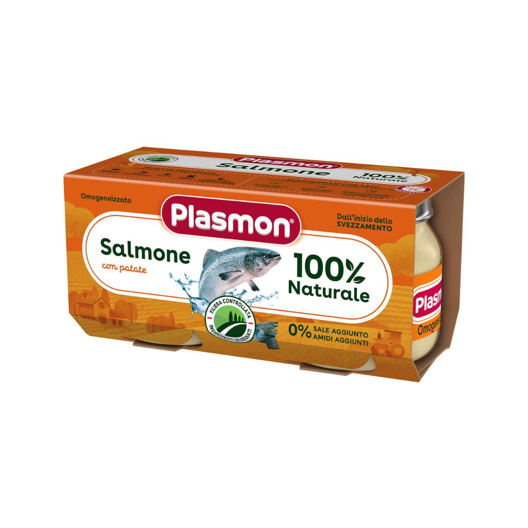 Plasmon Omogeneizzato al Pesce con Salmone e Patate 2x80g