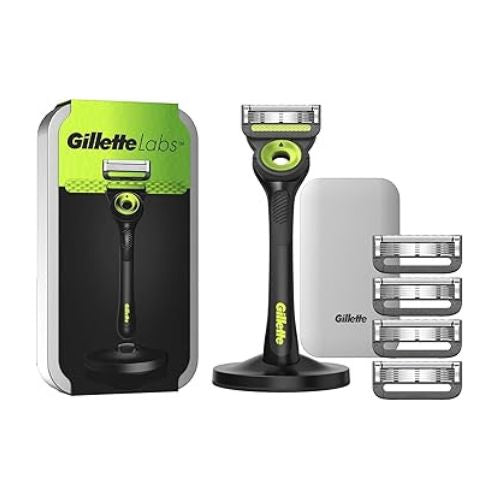 Gillette Labs con kit di base per rasoio esfoliante 5 ricambi con base magnetica