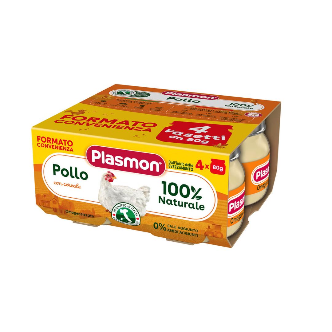 Plasmon Omogeneizzato alla Carne di Pollo con Cereale 4x80g