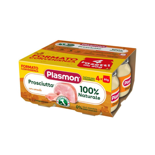 Plasmon Omogeneizzato di Carne con Prosciutto e Cereale 4x80g