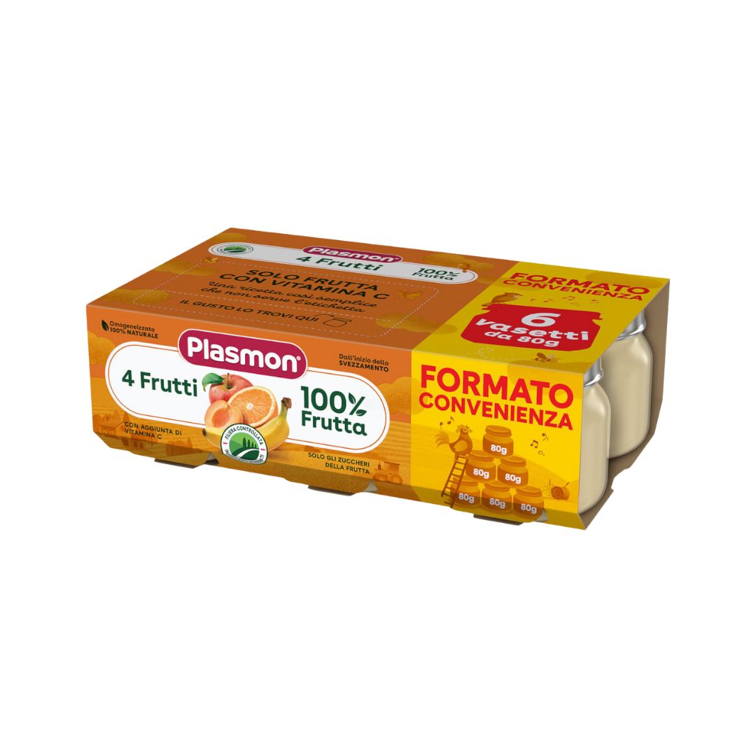 Plasmon Omogeneizzato Frutta ai 4 Frutti 6x80g