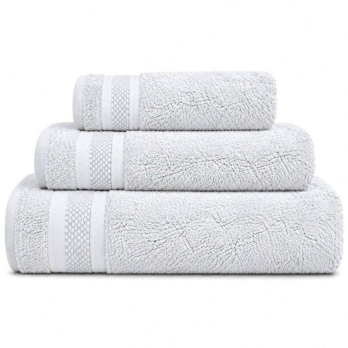 Namira Tris Asciugamani 100% Cotone Grigio Chiaro