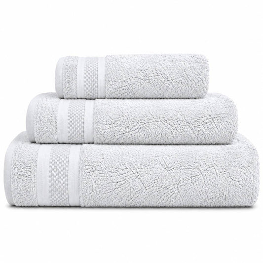 Namira Tris Asciugamani 100% Cotone Grigio Chiaro