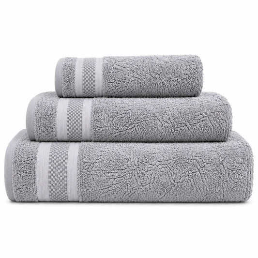 Namira Tris Asciugamani 100% Cotone Grigio Scuro