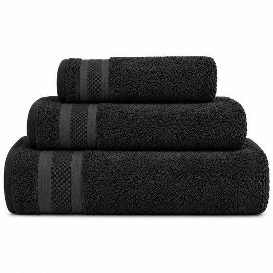 Namira Tris Asciugamani 100% Cotone Nero