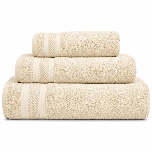 Namira Tris Asciugamani 100% Cotone Panna