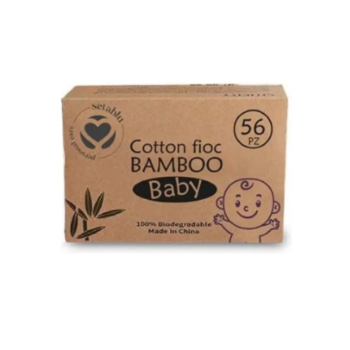 Setablu cotton fioc baby bamboo box da 56 pezzi