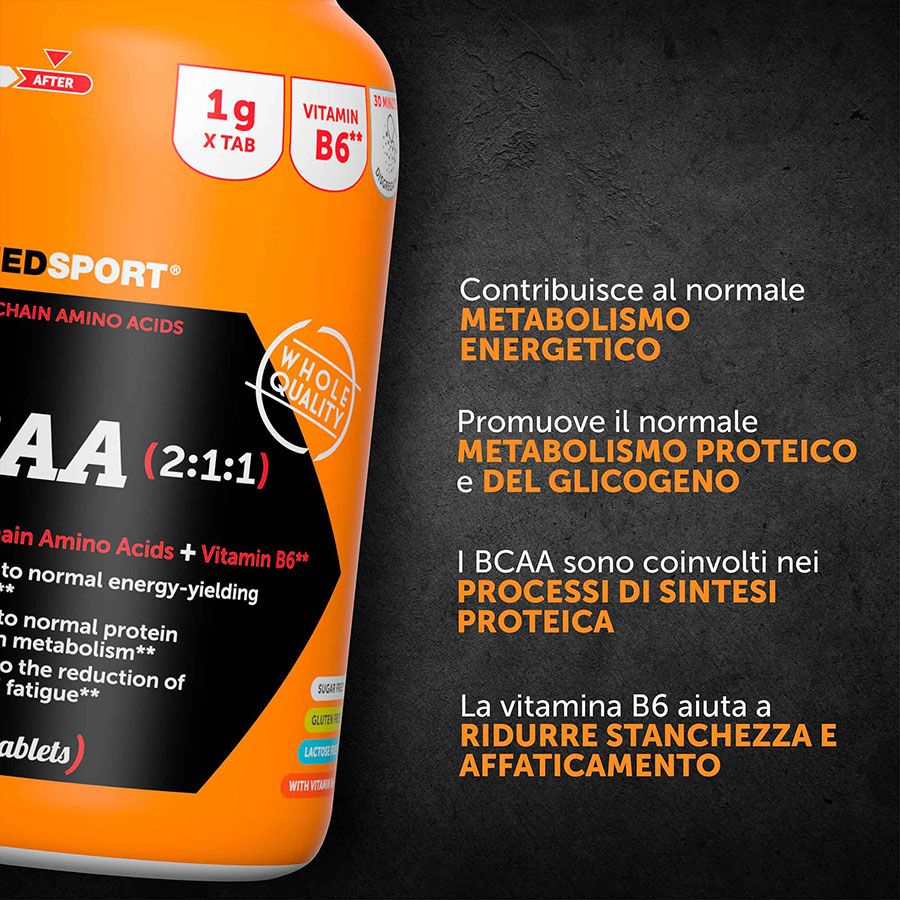 Named Spor BCAA 2:1:1- Integratore a base di aminoacidi ramificati 300 compresse