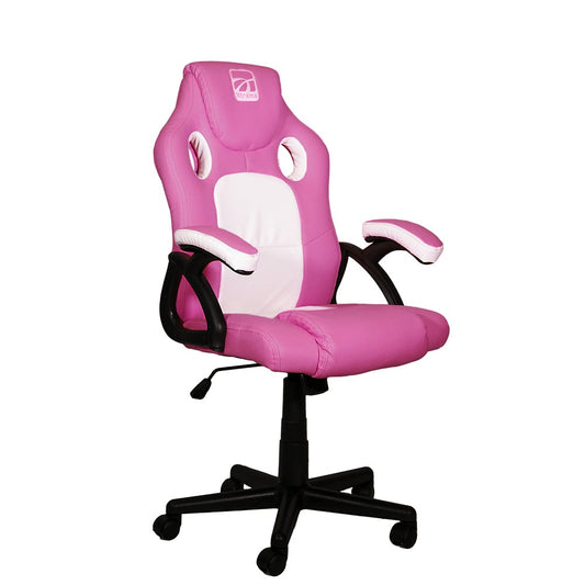 Sedia Gaming Ergonomica Reclinabile con Poggiatesta e Supporto Rosa