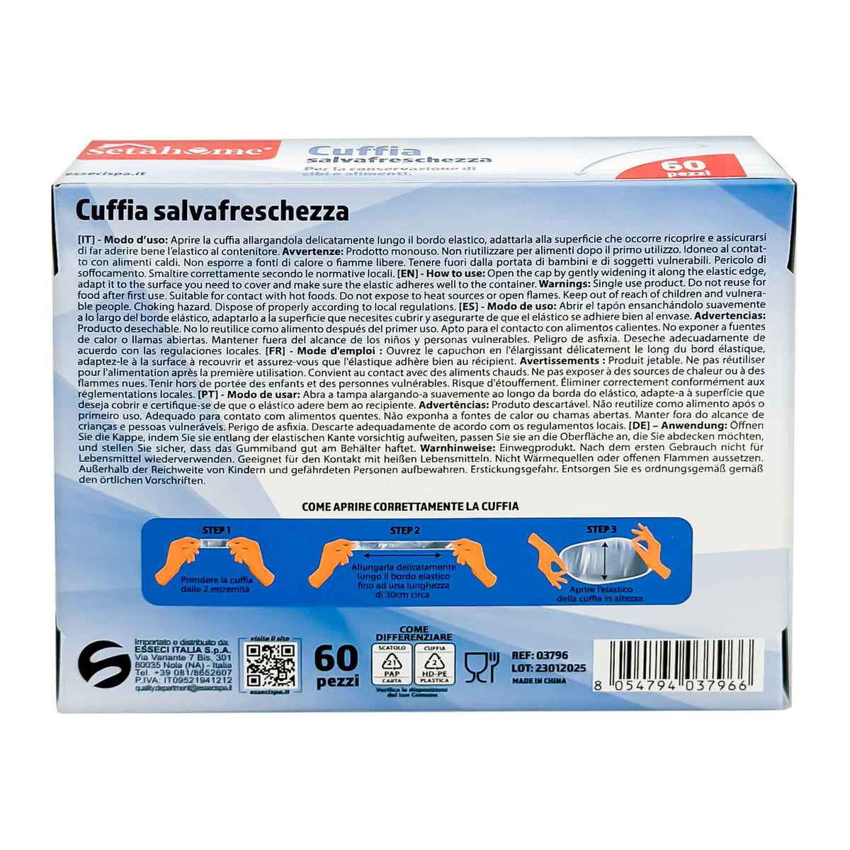 Setablu Cuffie copri alimenti 60 pezzi