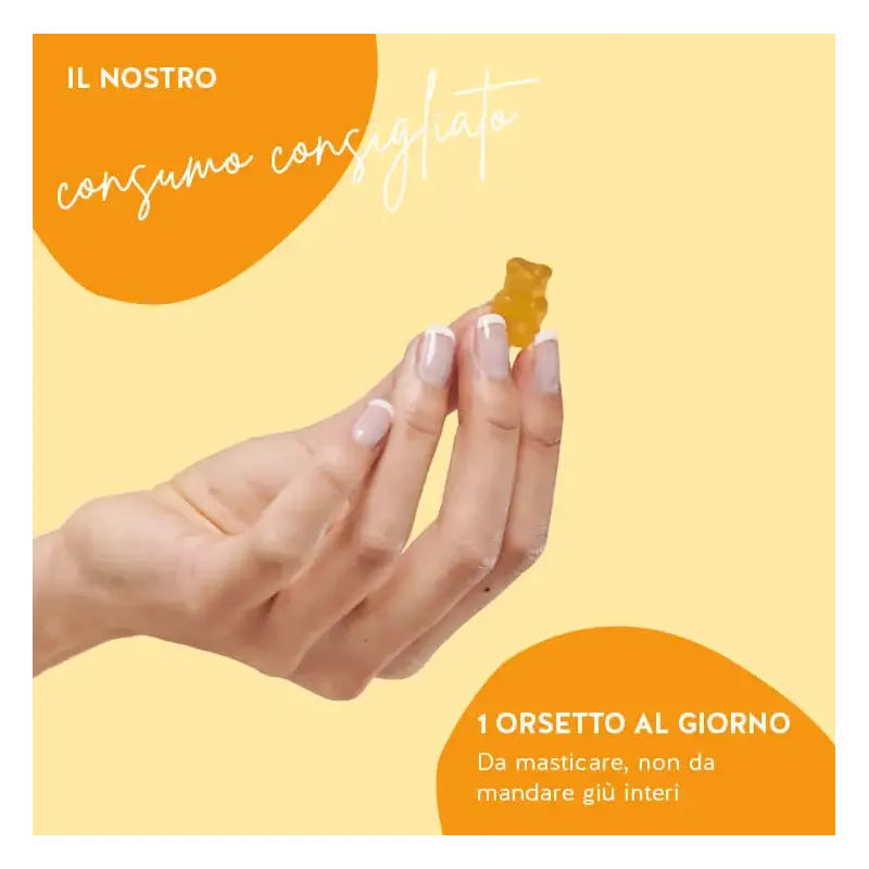 Hey Sunshine Sun Vitamina D Sistema Immunitario 45 Orsetti Gommosi Senza Zucchero