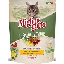 Migliorgatto Le Specialità Italiane Croccantini Gatto Ad. Pollo,Orzo e Piselli