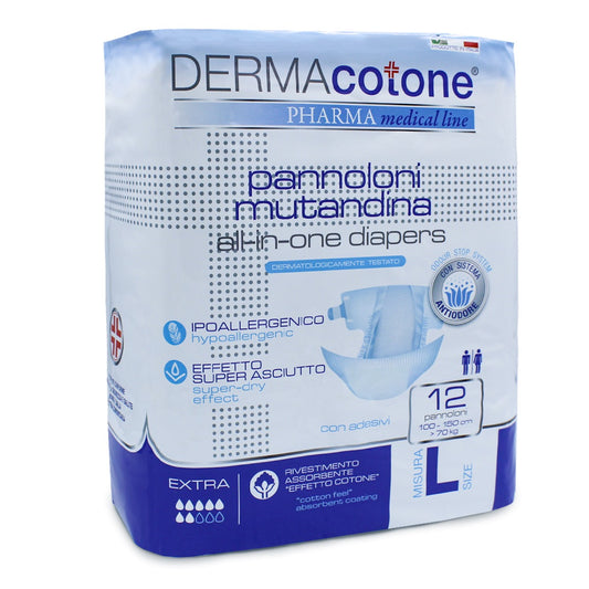 Dermacotone Pannoloni muntandina con strappo L 12 pezzi