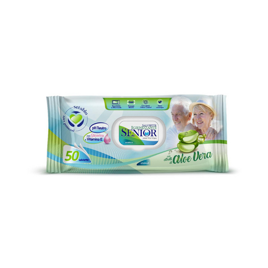 New Setablu salviette igienizzanti senior con aloe vera 50 pezzi