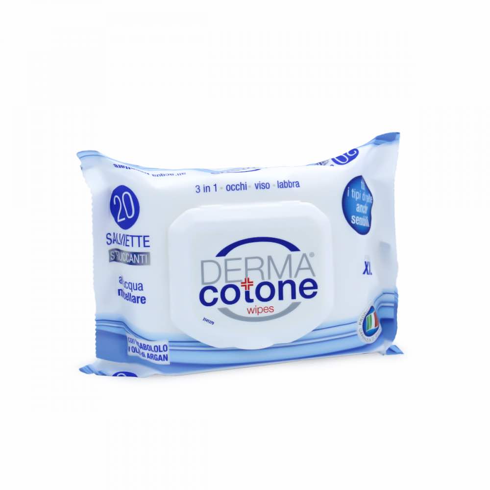 Dermacotone Salviettine Struccanti all'acqua micellare con pop-up 20 Pezzi