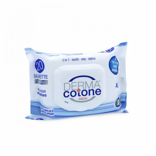 Dermacotone Salviettine Struccanti all'acqua micellare con pop-up 20 Pezzi