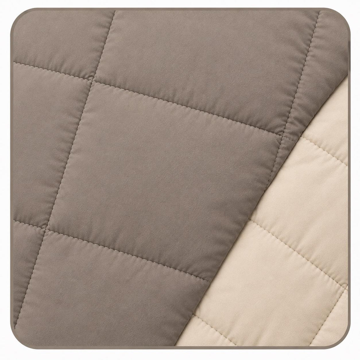 Trapunta Double Face Microfibra Reversibile Matrimoniale Tortora 250 x 250 cm